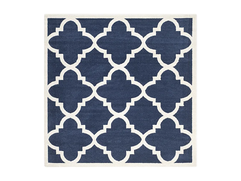 Tapis Bleu Marine/Neutre 213 X 213 cm - Natia
