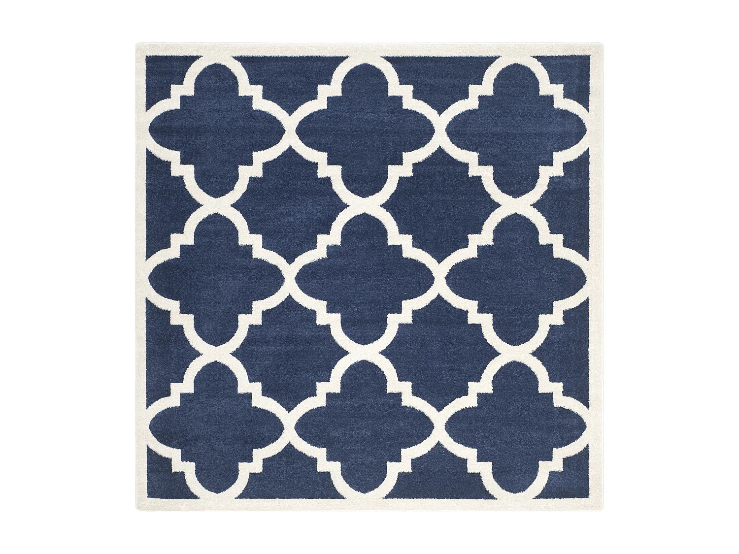 Tapis Bleu Marine/Neutre 213 X 213 cm - Natia