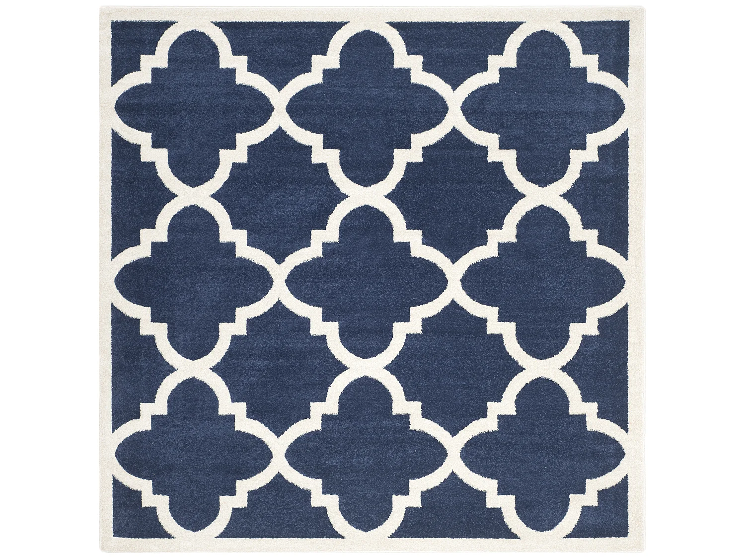 Tapis Bleu Marine/Neutre 213 X 213 cm - Natia