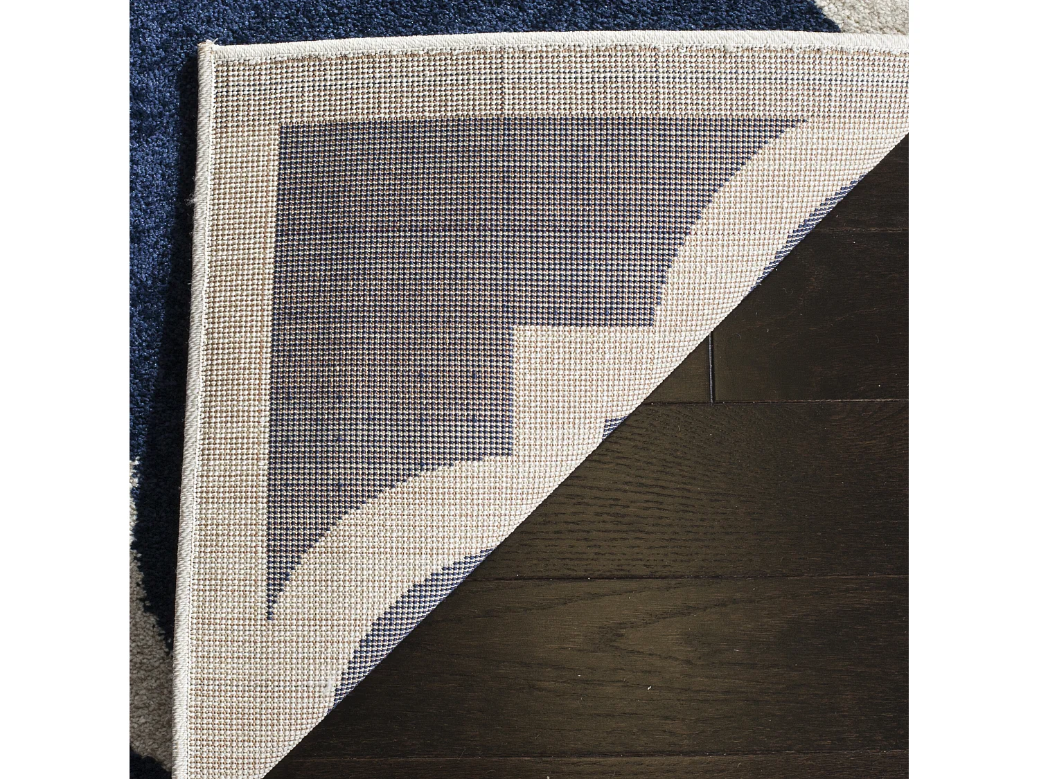 Tapis Bleu Marine/Neutre 213 X 213 cm - Natia