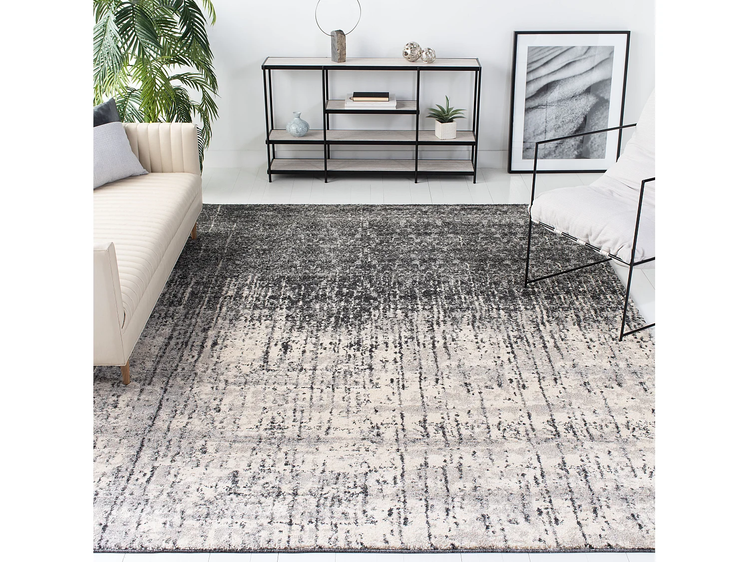 Tapis Noir/Gris 236 x 305 cm - Amare