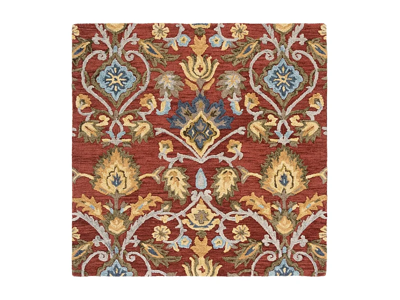 Tapis Rouge/Multicolore 122 X 122 cm - Juni