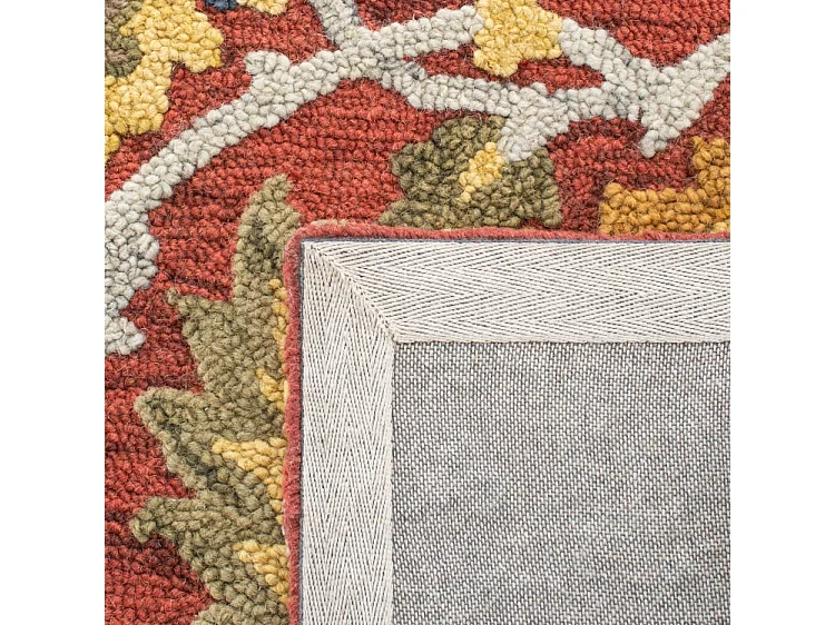 Tapis Rouge/Multicolore 122 X 122 cm - Juni