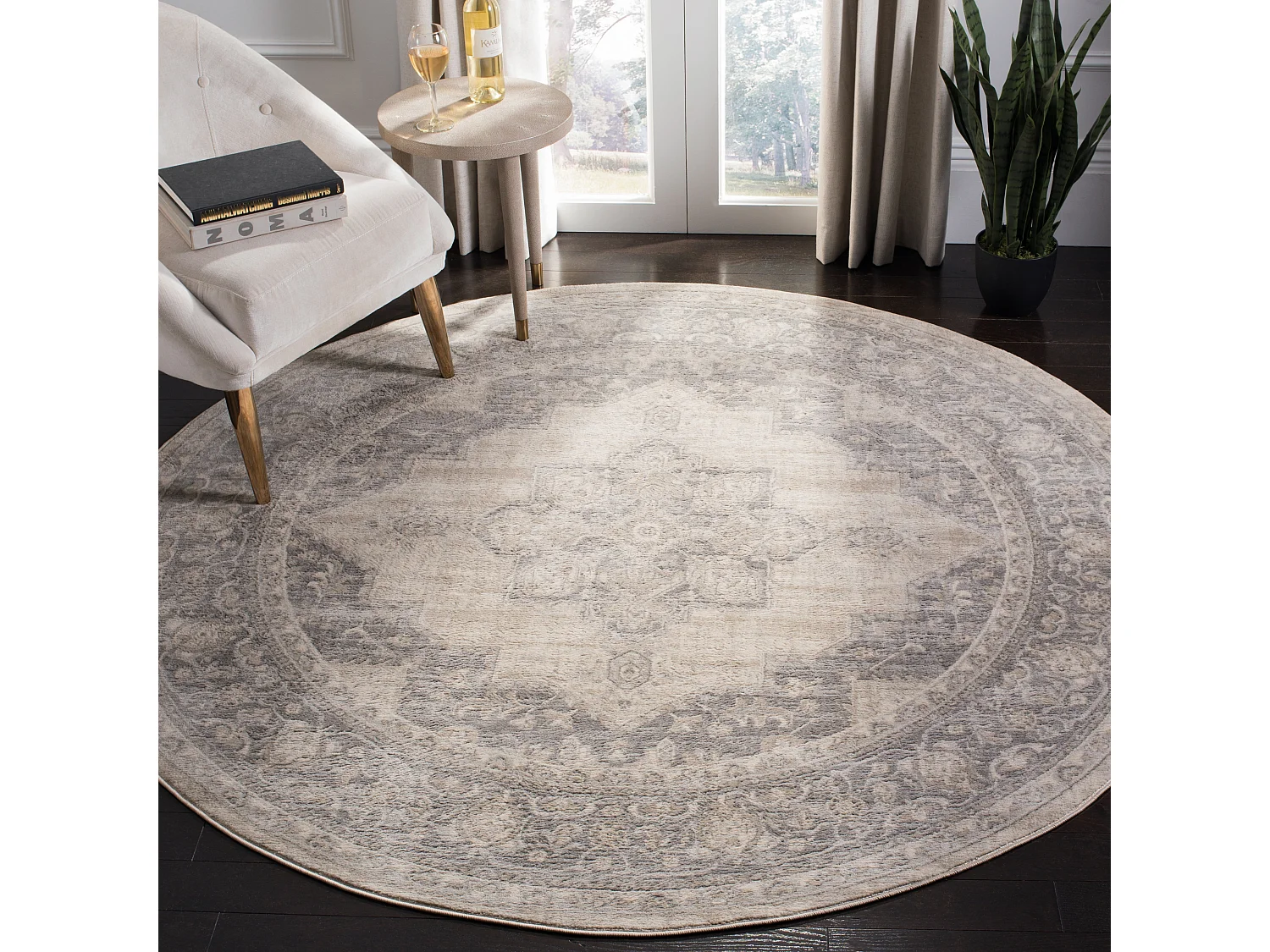 Tapis Neutre/Gris 201 X 201 cm - Ella