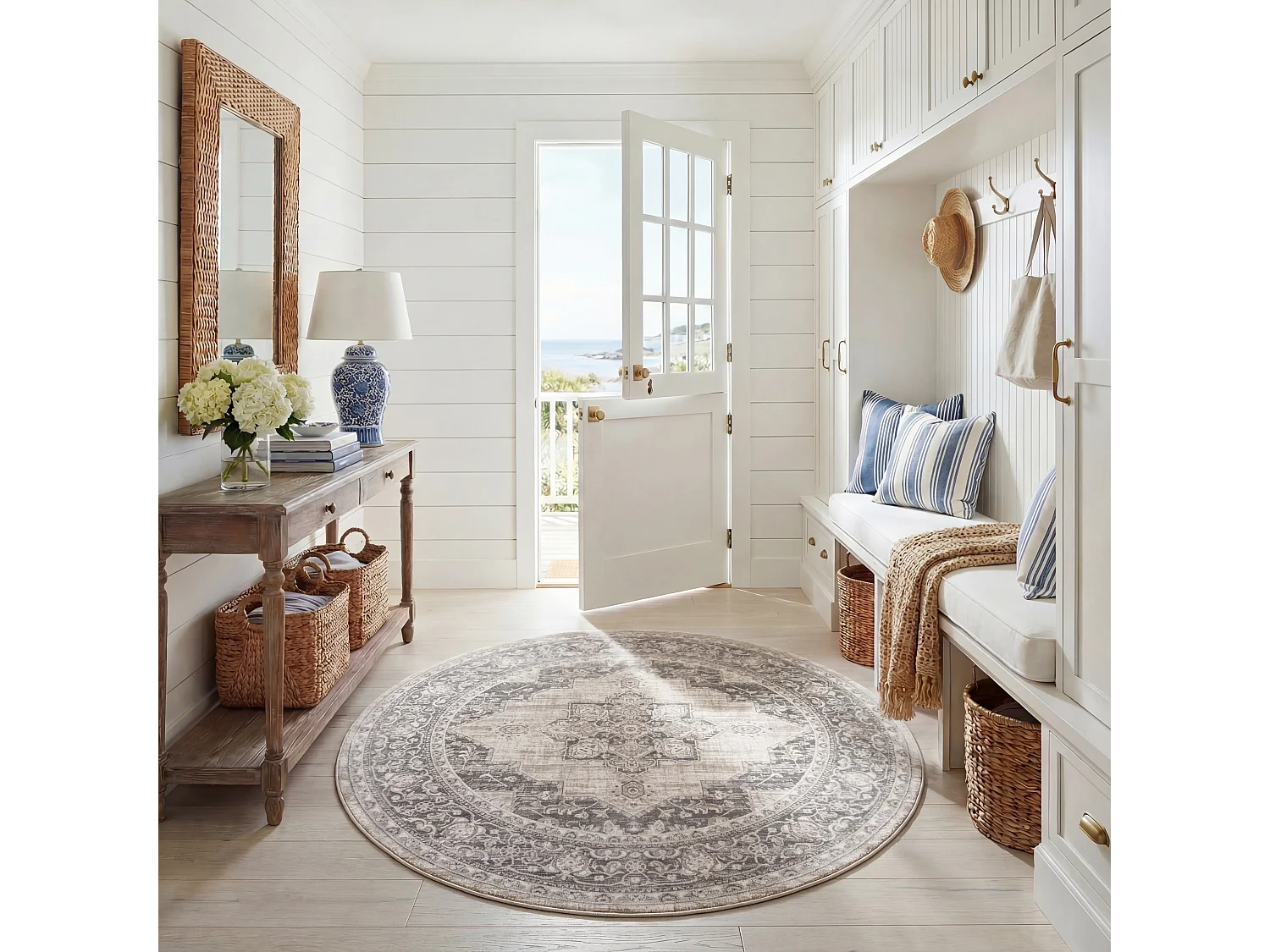 Tapis Neutre/Gris 201 X 201 cm - Ella