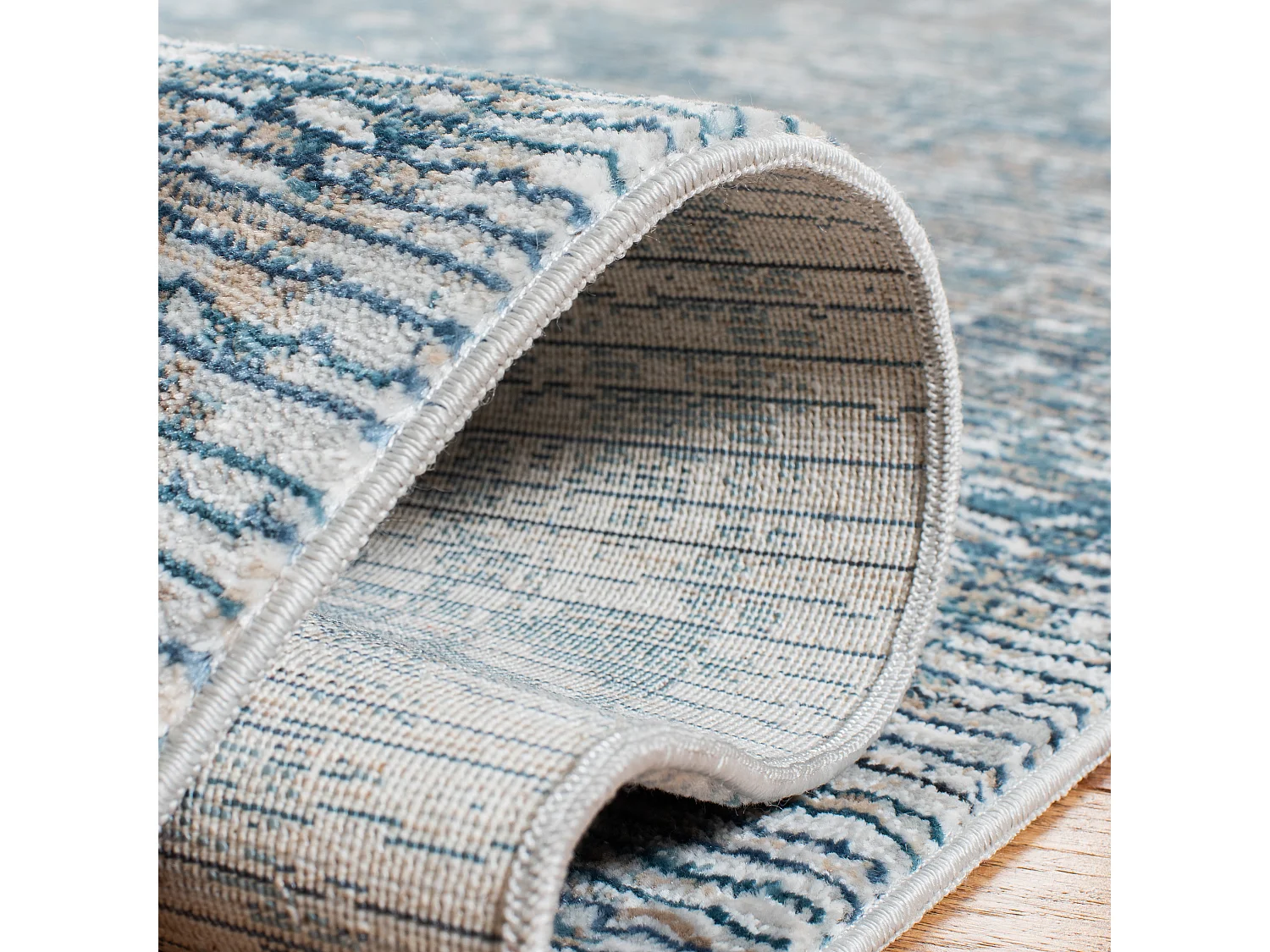 Tapis Bleu/Neutre 91 X 152 cm - Destiny