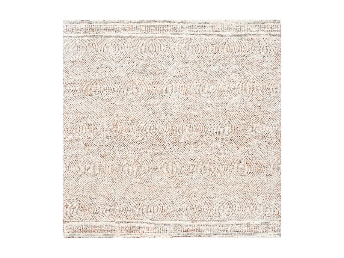 Tapis Ivoire/Rouille 122 X 122 cm - Alaska