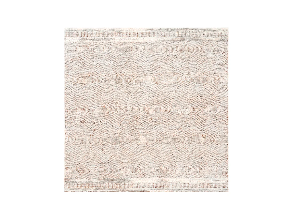 Tapis Ivoire/Rouille 122 X 122 cm - Alaska