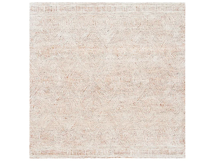 Tapis Ivoire/Rouille 122 X 122 cm - Alaska