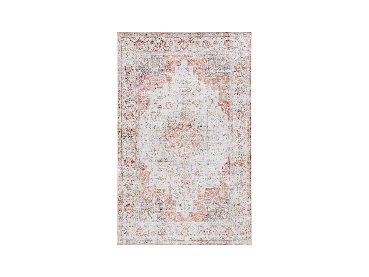 Tapis Gris clair/Rouille 91 X 152 cm - Primrose