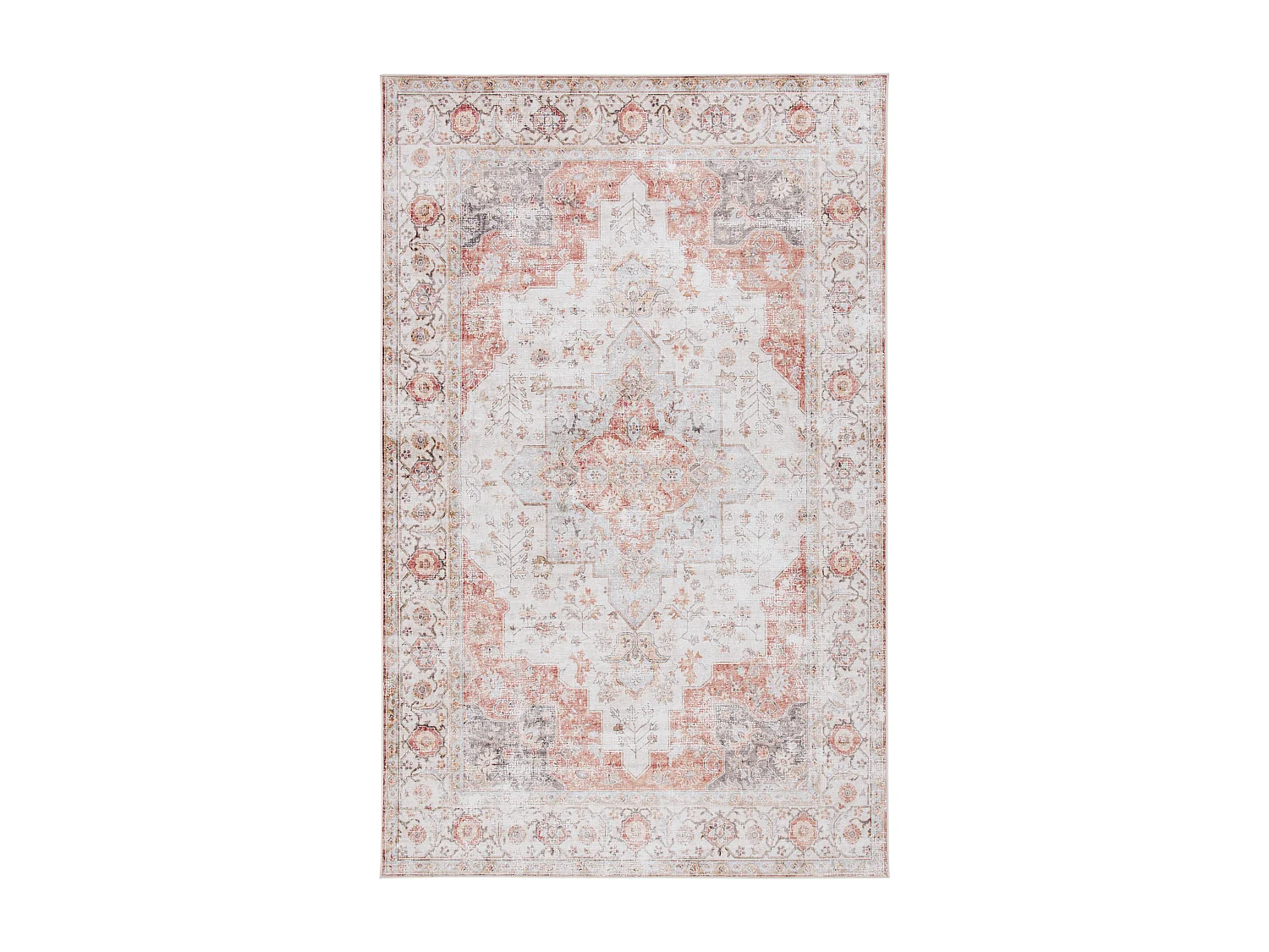 Tapis Gris clair/Rouille 91 X 152 cm - Primrose
