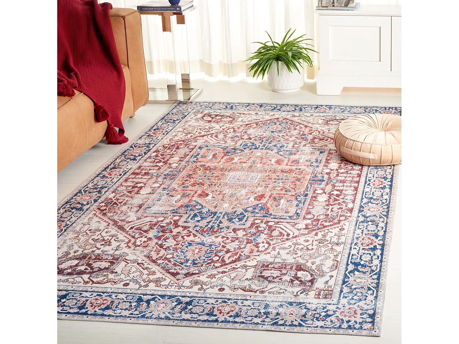 Tapis Rouge/Marine 152 X 244 cm - Serafina