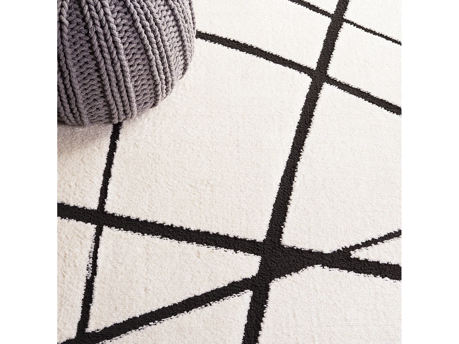 Tapis Ivoire/Noir 91 X 152 cm - Beatrix