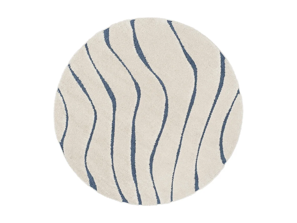 Tapis Crème/Bleu 122 X 122 cm - Raton