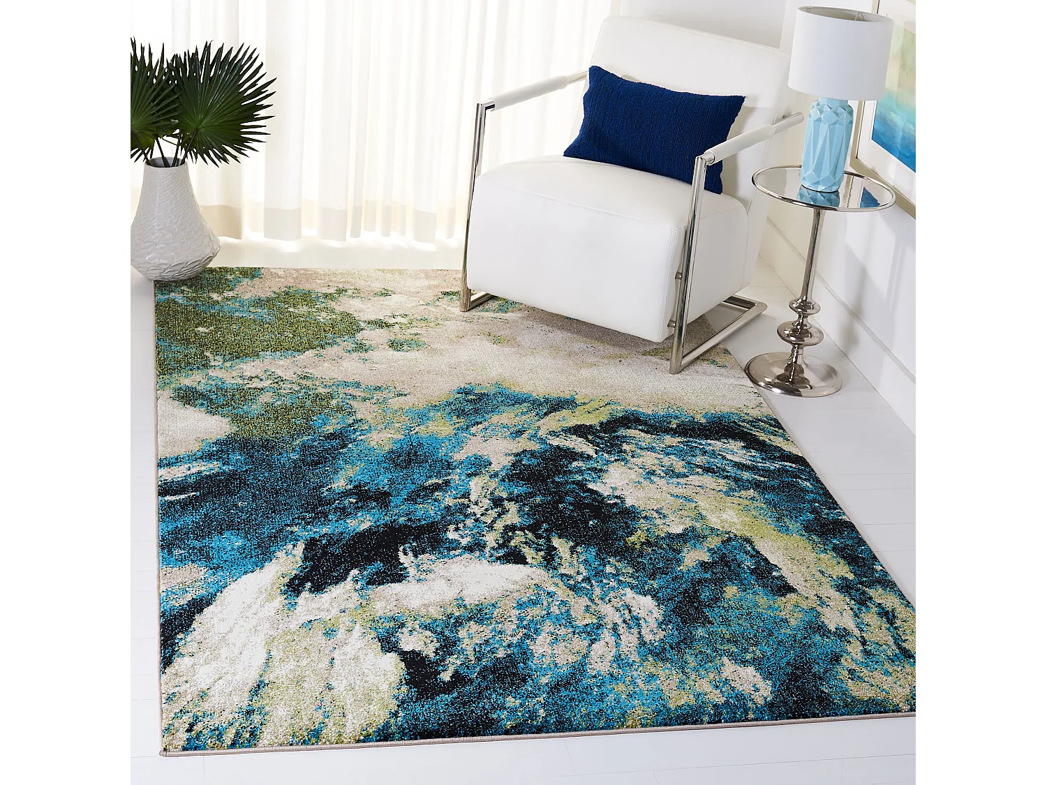 Tapis Bleu marine 122 X 183 cm - Camila
