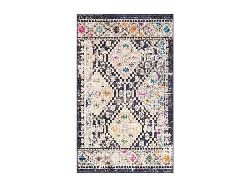 Tapis Noir/Jaune 122 X 183 cm - Marabel