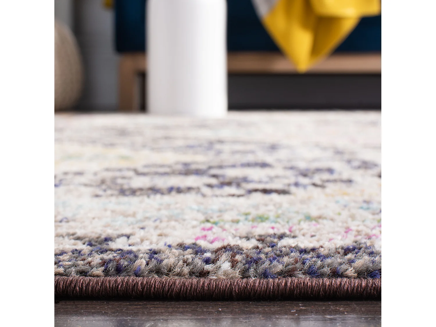 Tapis Noir/Jaune 122 X 183 cm - Marabel