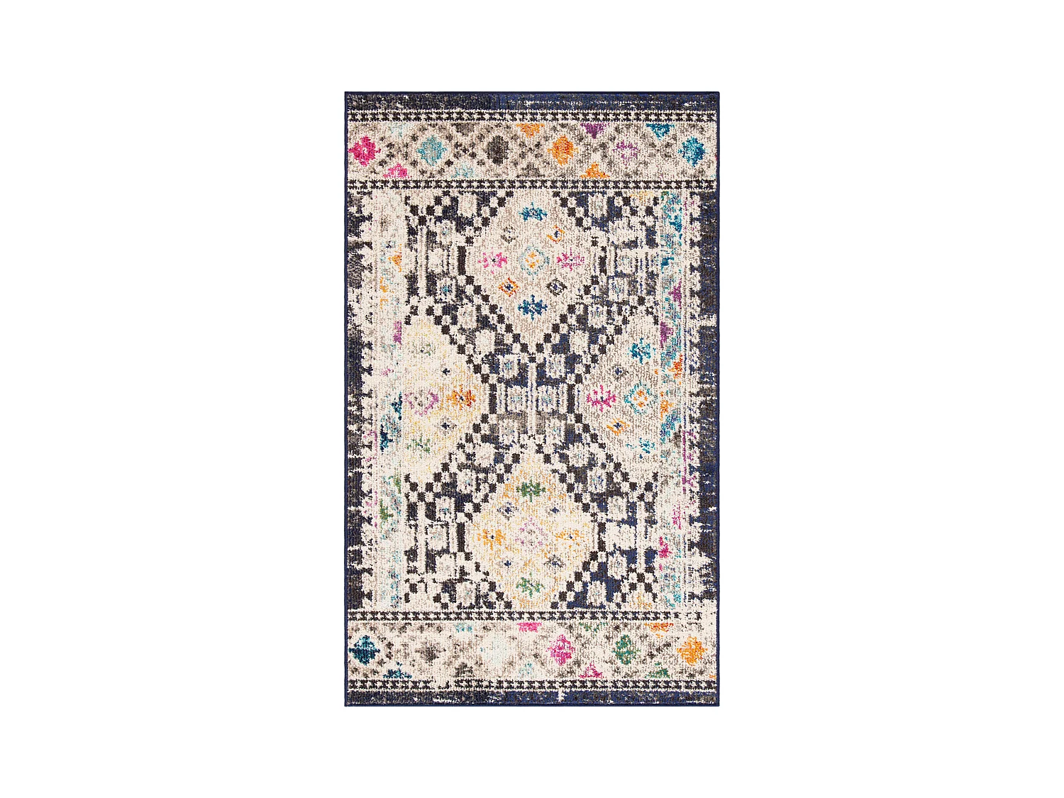 Tapis Noir/Jaune 122 X 183 cm - Marabel