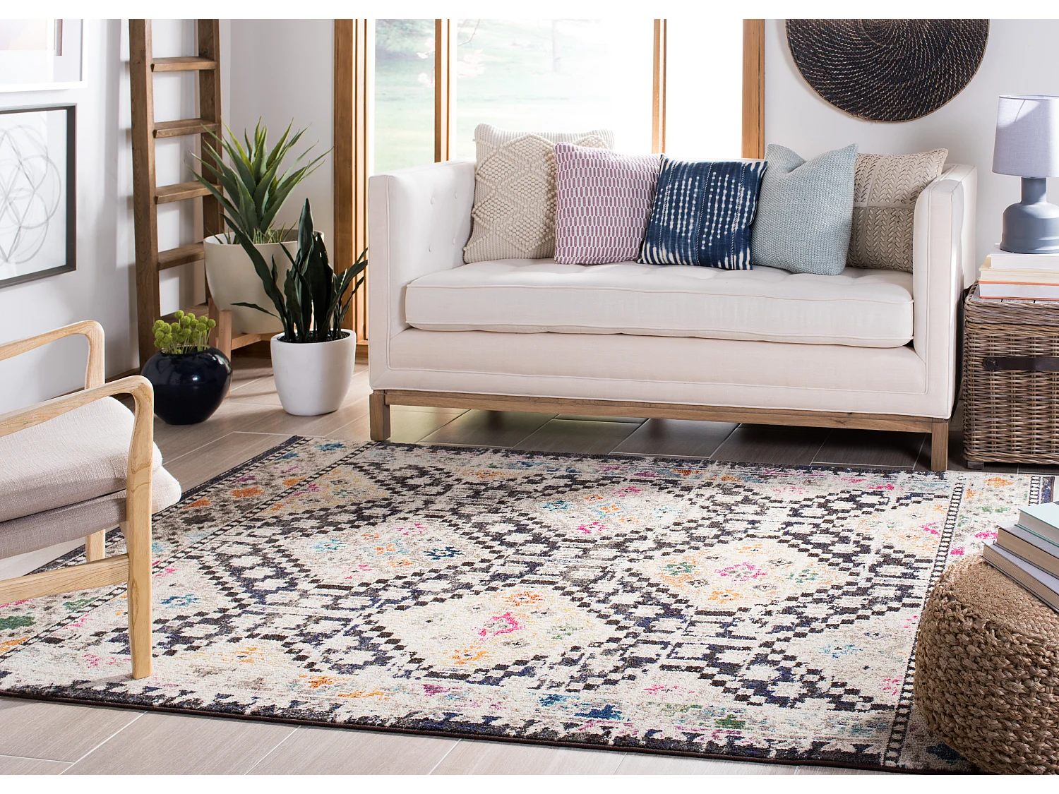Tapis Noir/Jaune 122 X 183 cm - Marabel