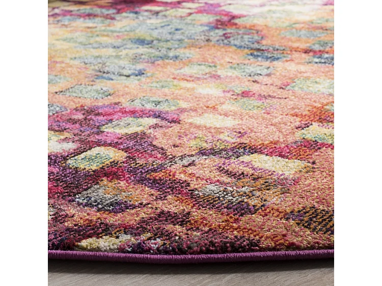 Tapis Rose/Multicolore 122 X 122 cm - Alec