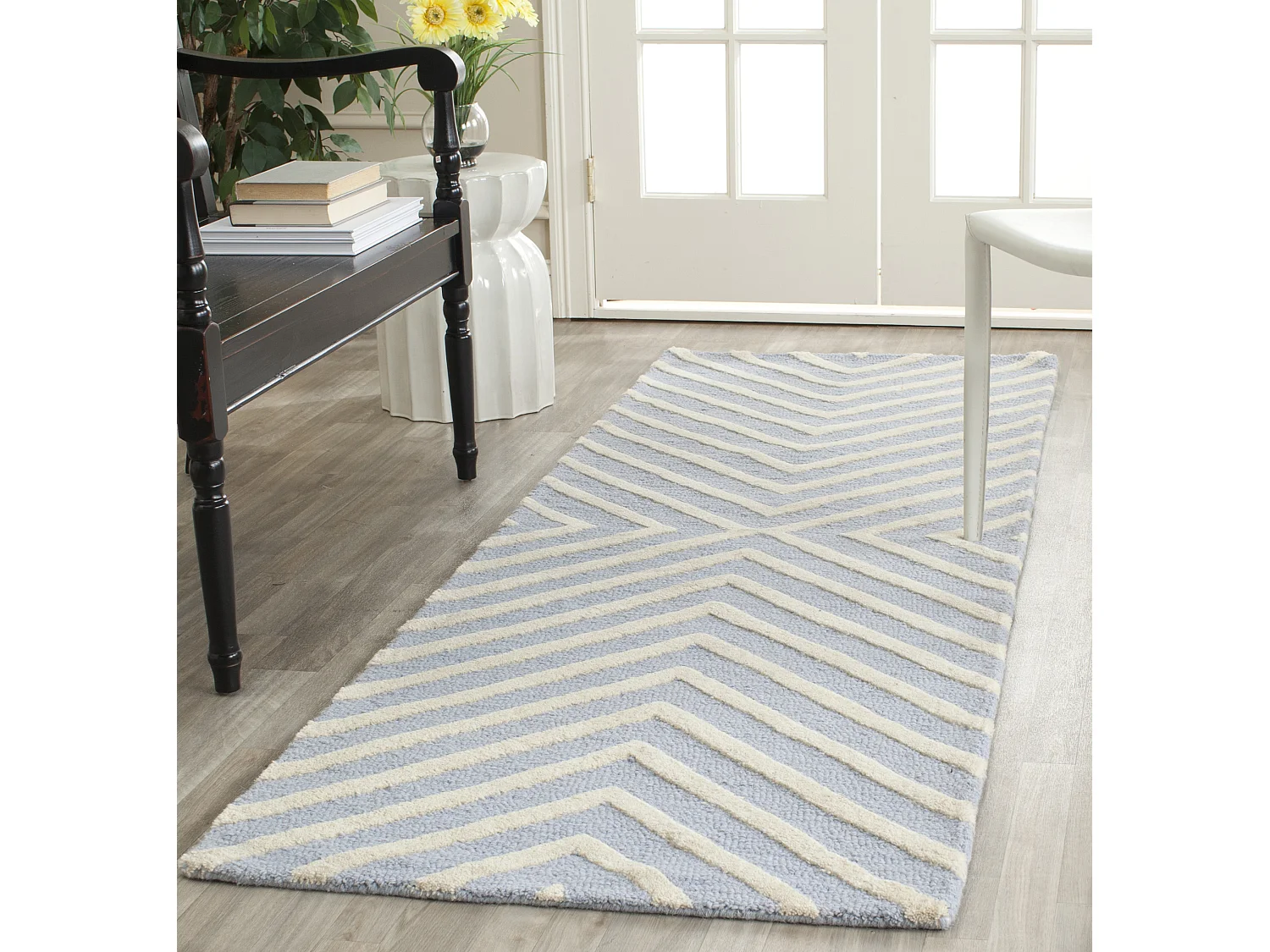 Tapis Bleu/Neutre 76 X 244 cm - Prita