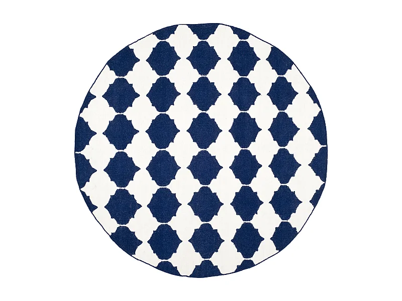 Tapis Bleu Marine/Neutre 213 X 213 cm - Tangier