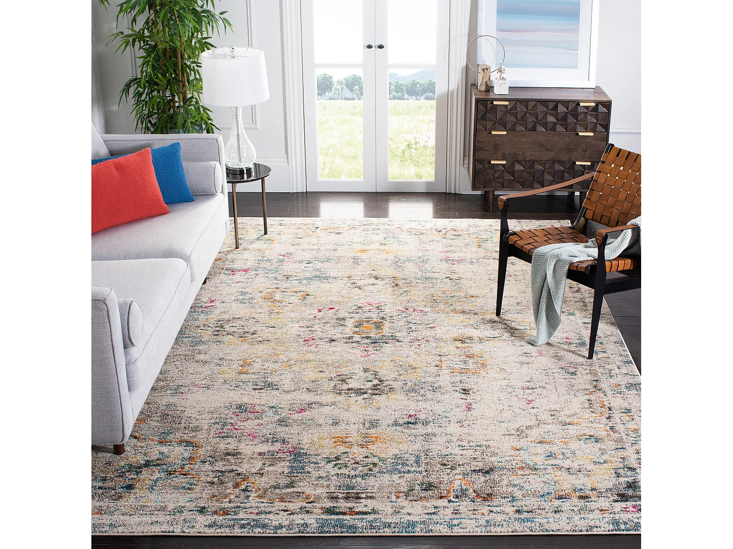 Tapis Gris/Or 244 X 305 cm - Malaya