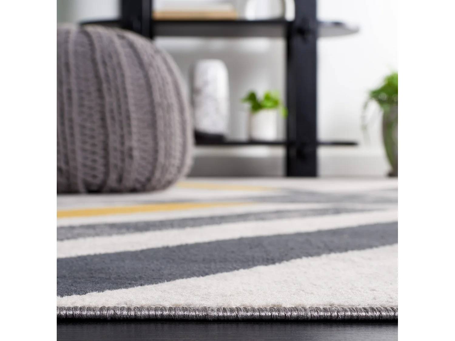Tapis Gris/Or Noir 122 X 183 cm - Larkin