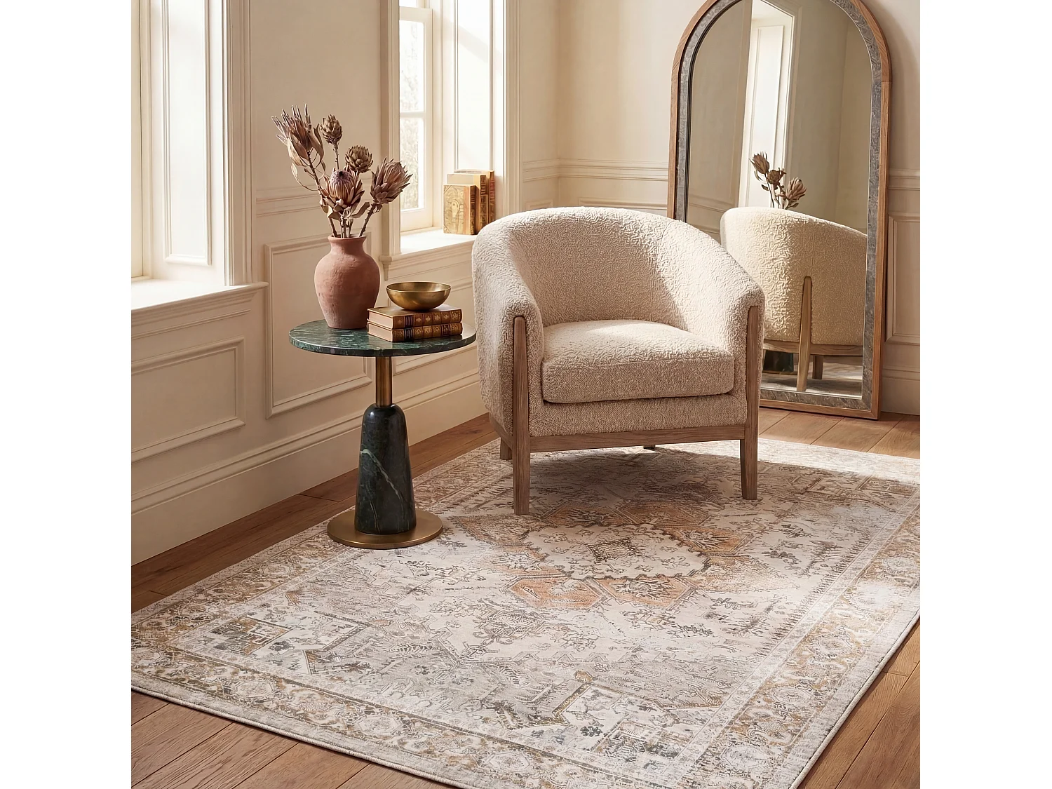 Tapis Beige/Or 122 X 183 cm - Bailee