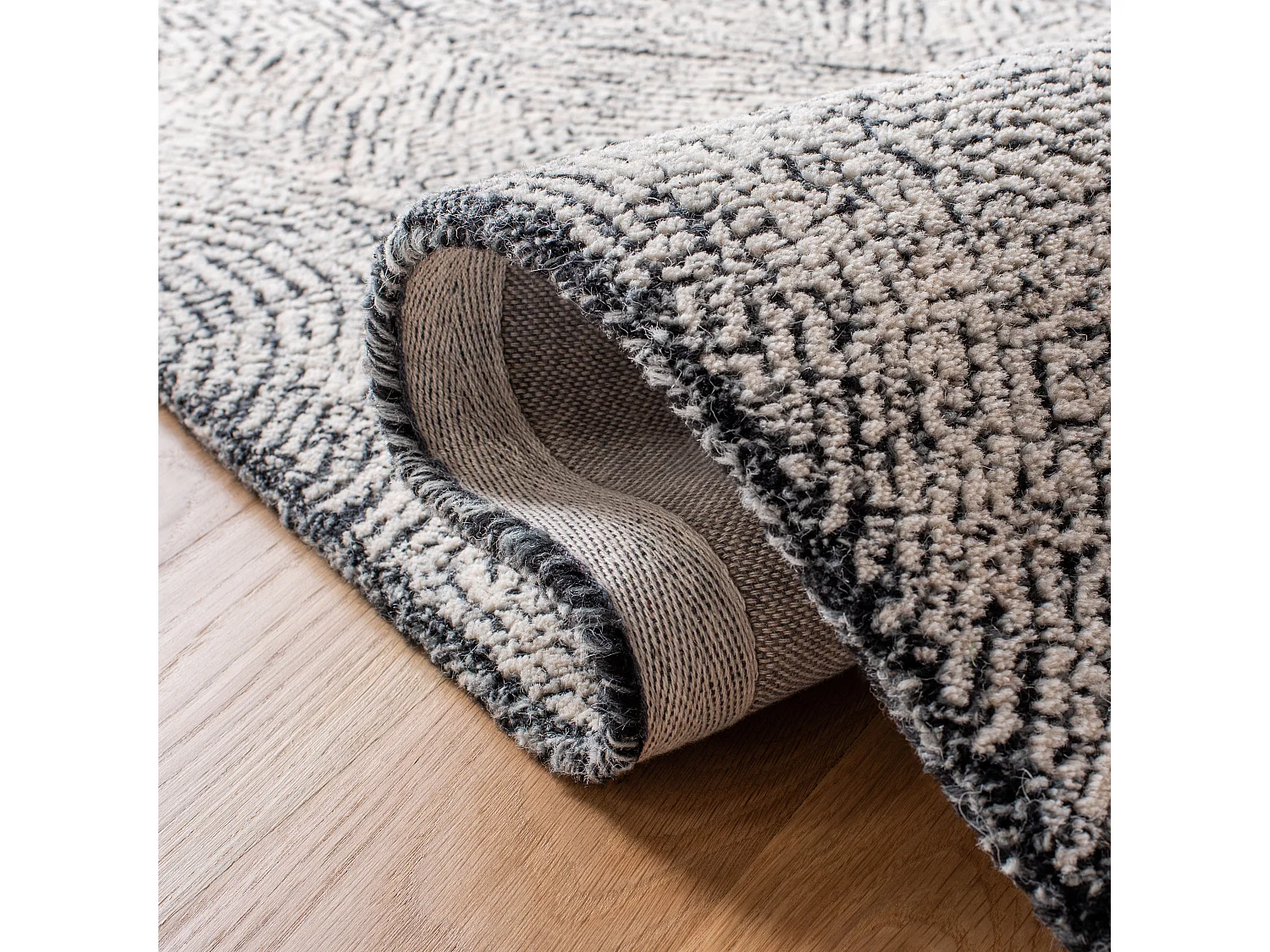 Tapis Ivoire/Fusain 244 X 305 cm - Alaska