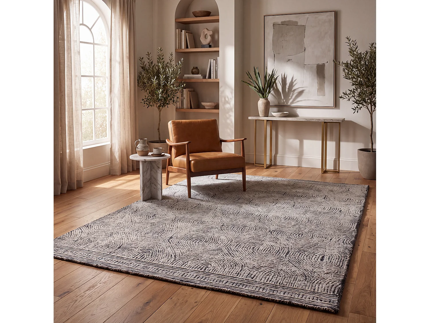 Tapis Ivoire/Fusain 244 X 305 cm - Alaska