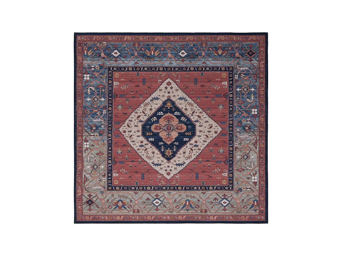Tapis Rouille/Bleu 122 X 122 cm - Bishop