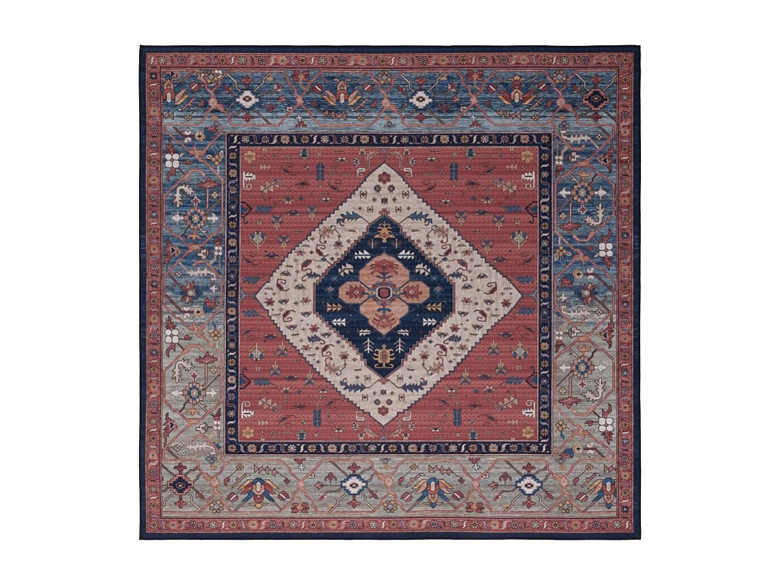 Tapis Rouille/Bleu 122 X 122 cm - Bishop