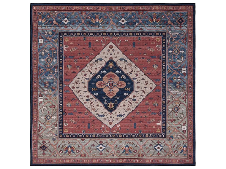 Tapis Rouille/Bleu 122 X 122 cm - Bishop
