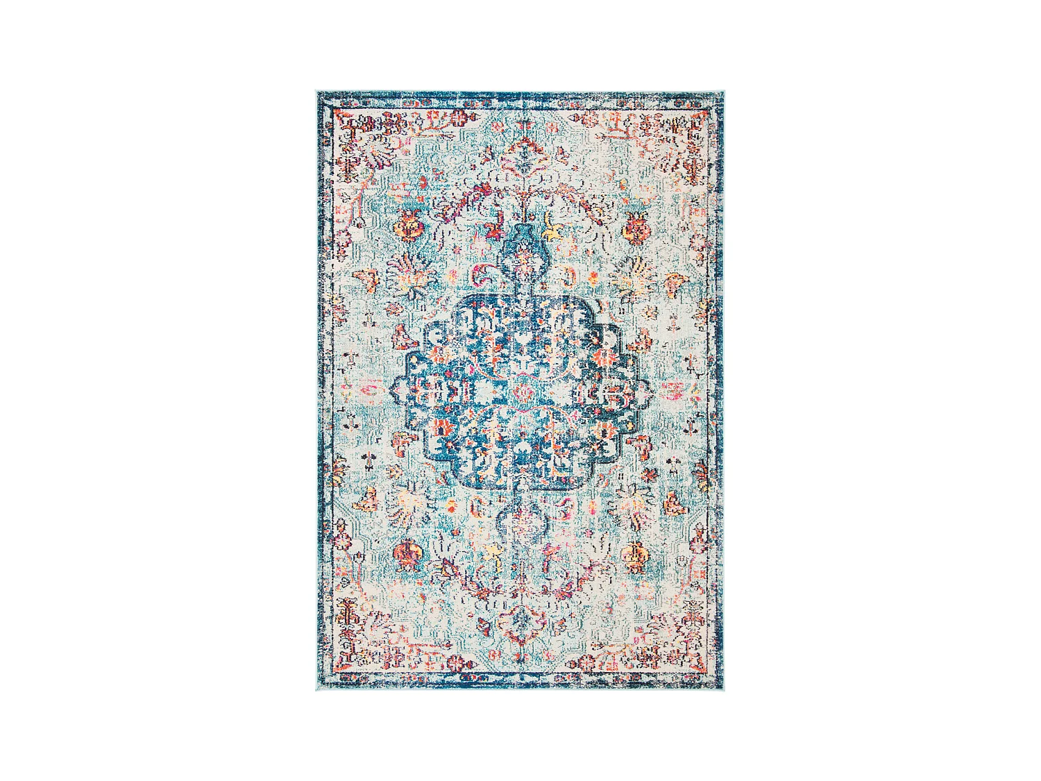 Tapis Bleu marine/Bleu clair 91 X 152 cm - Maia