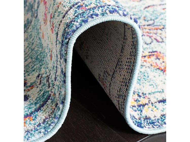 Tapis Bleu marine/Bleu clair 91 X 152 cm - Maia