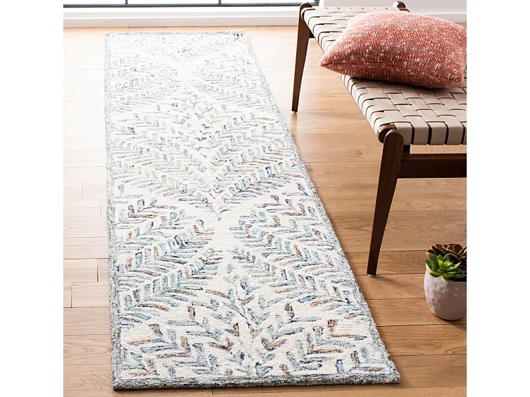 Tapis Ivoire/Bleu 61 X 91 cm - Meara