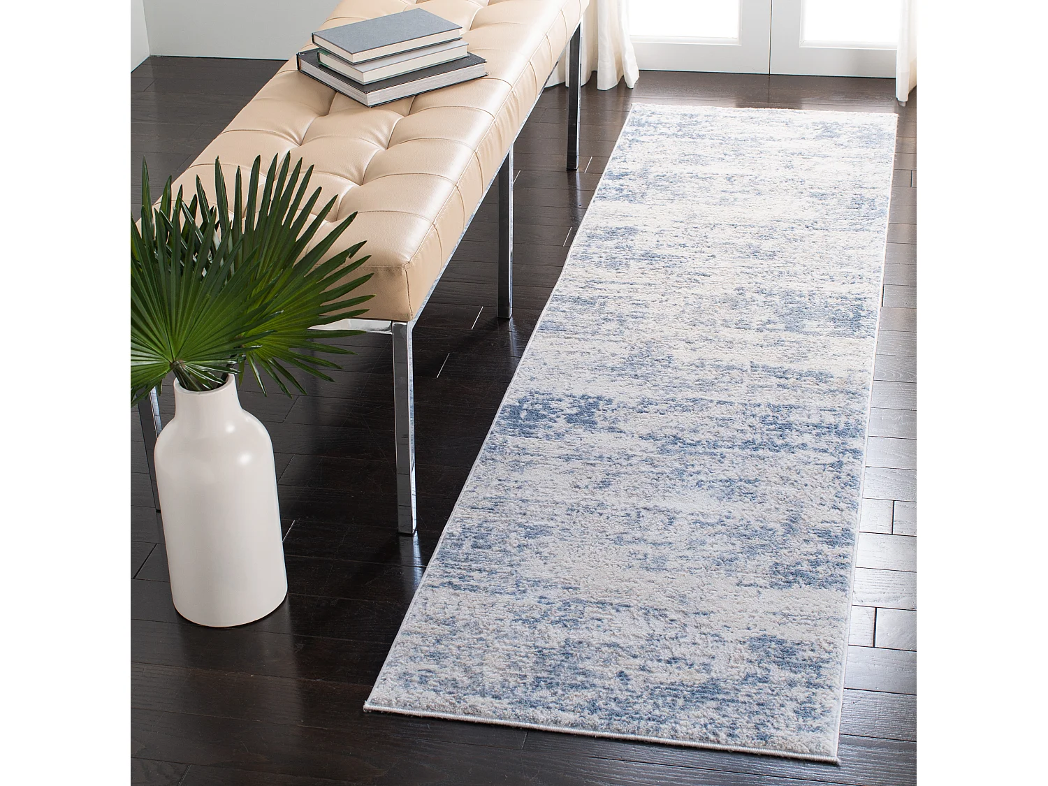 Tapis Ivoire/Bleu 66 X 183 cm - Senata