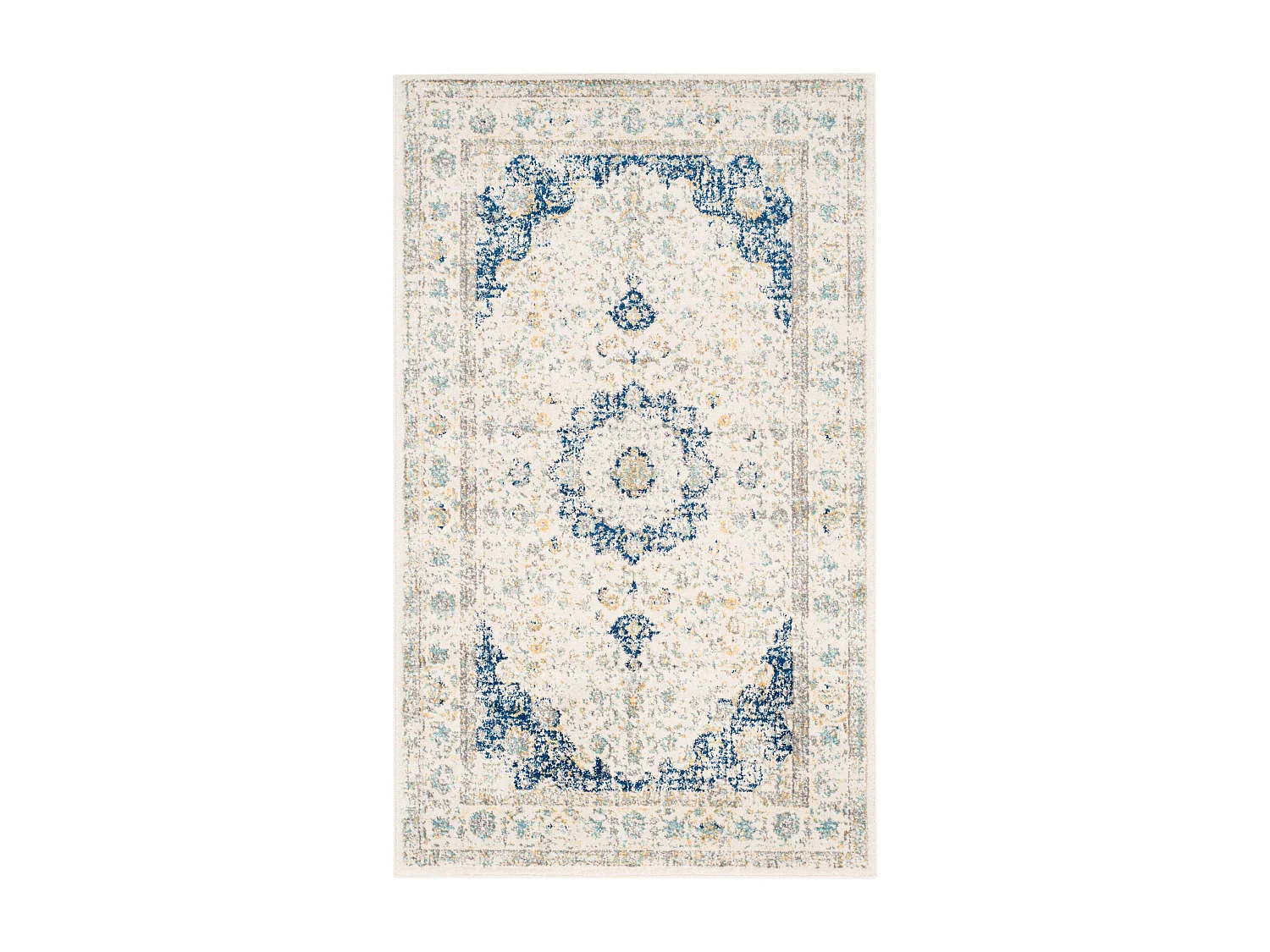 Tapis Neutre/Bleu 91 X 152 cm - Nichol