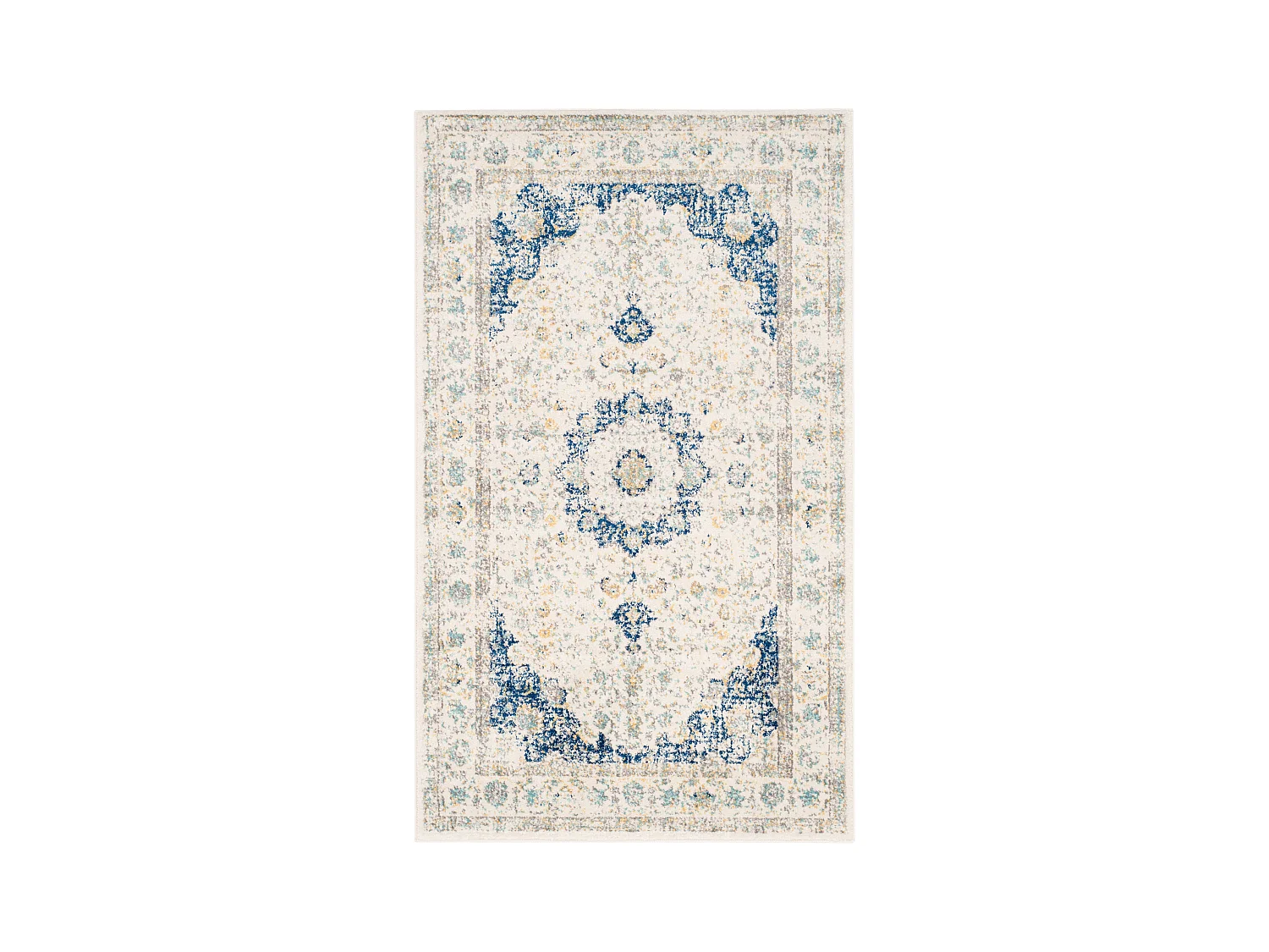 Tapis Neutre/Bleu 91 X 152 cm - Nichol