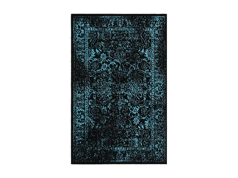 Tapis Noir/Bleu 91 X 152 cm - Lucinda