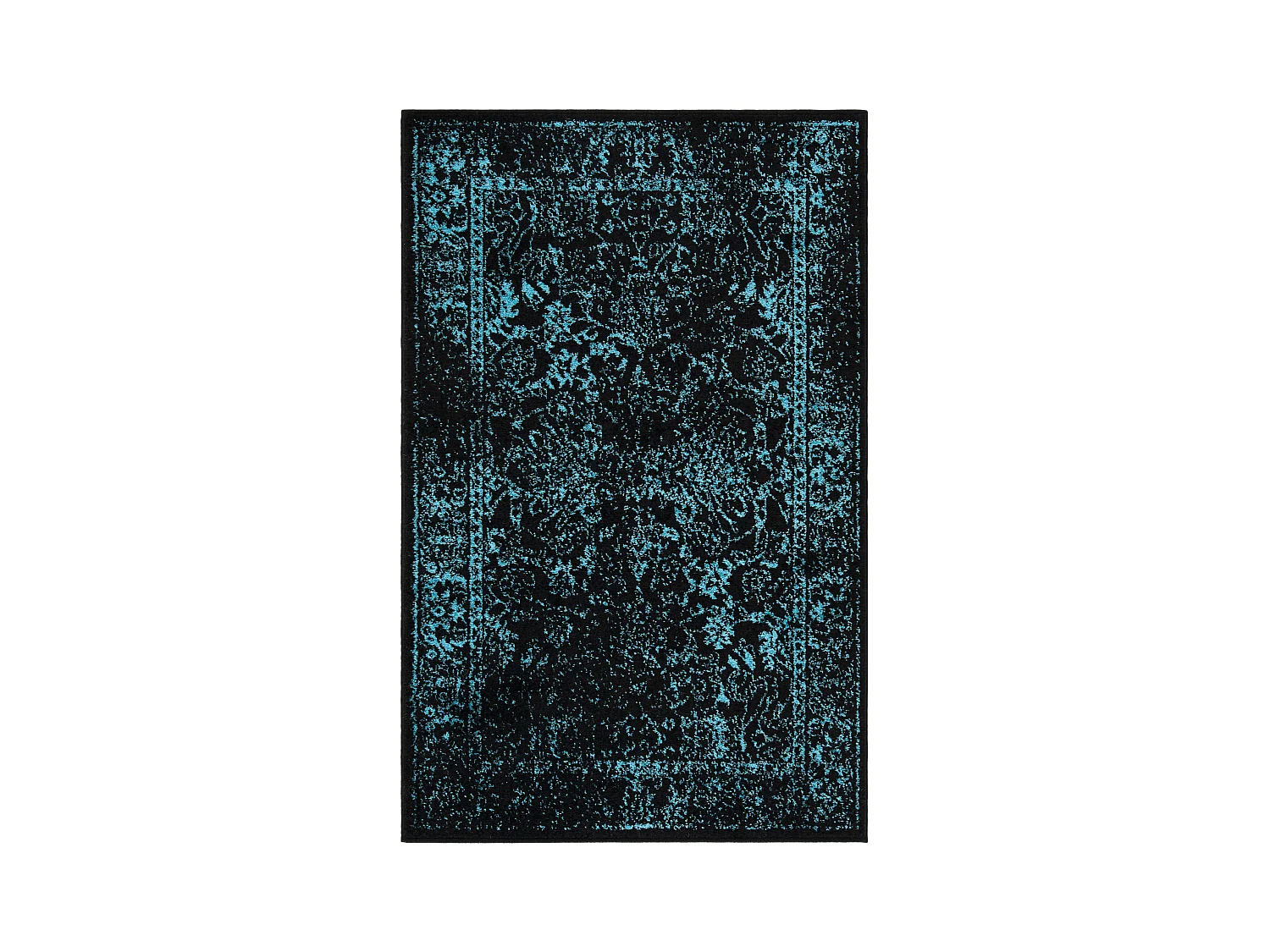 Tapis Noir/Bleu 91 X 152 cm - Lucinda