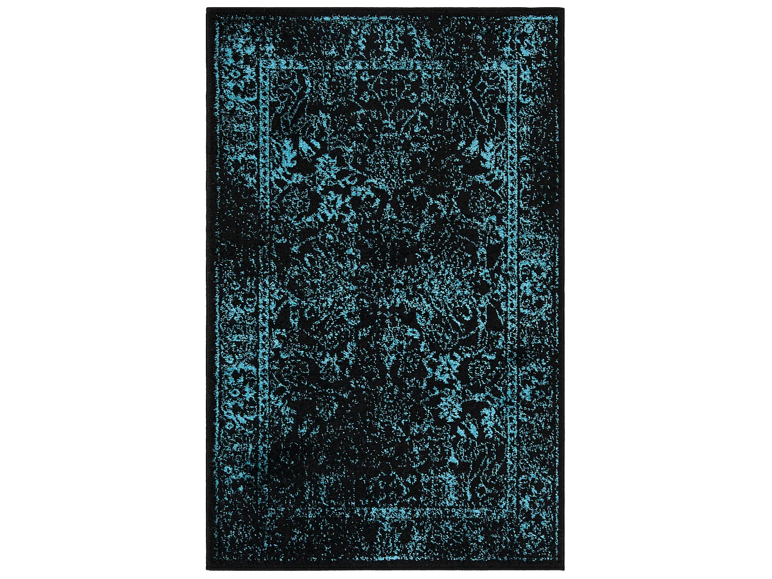 Tapis Noir/Bleu 91 X 152 cm - Lucinda