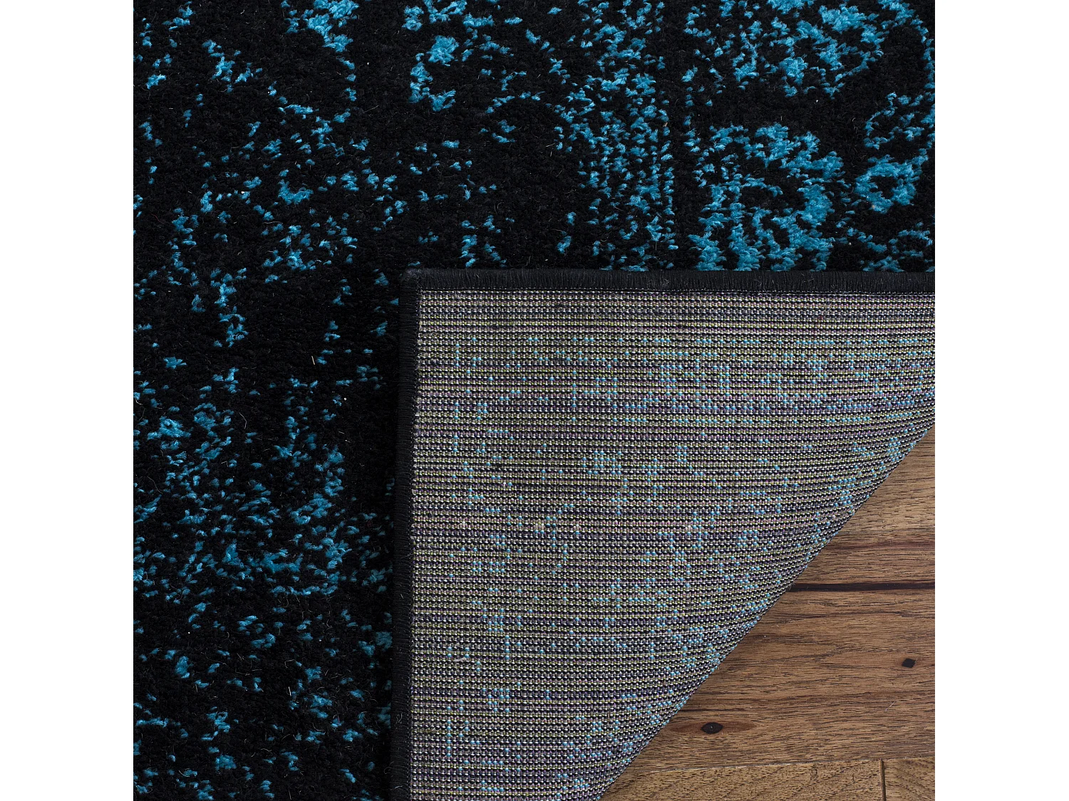 Tapis Noir/Bleu 91 X 152 cm - Lucinda