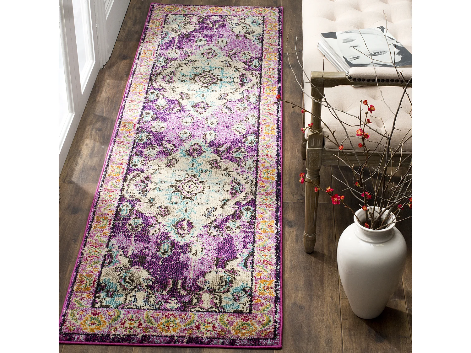 Tapis Violet/Bleu 66 X 244 cm - Milà