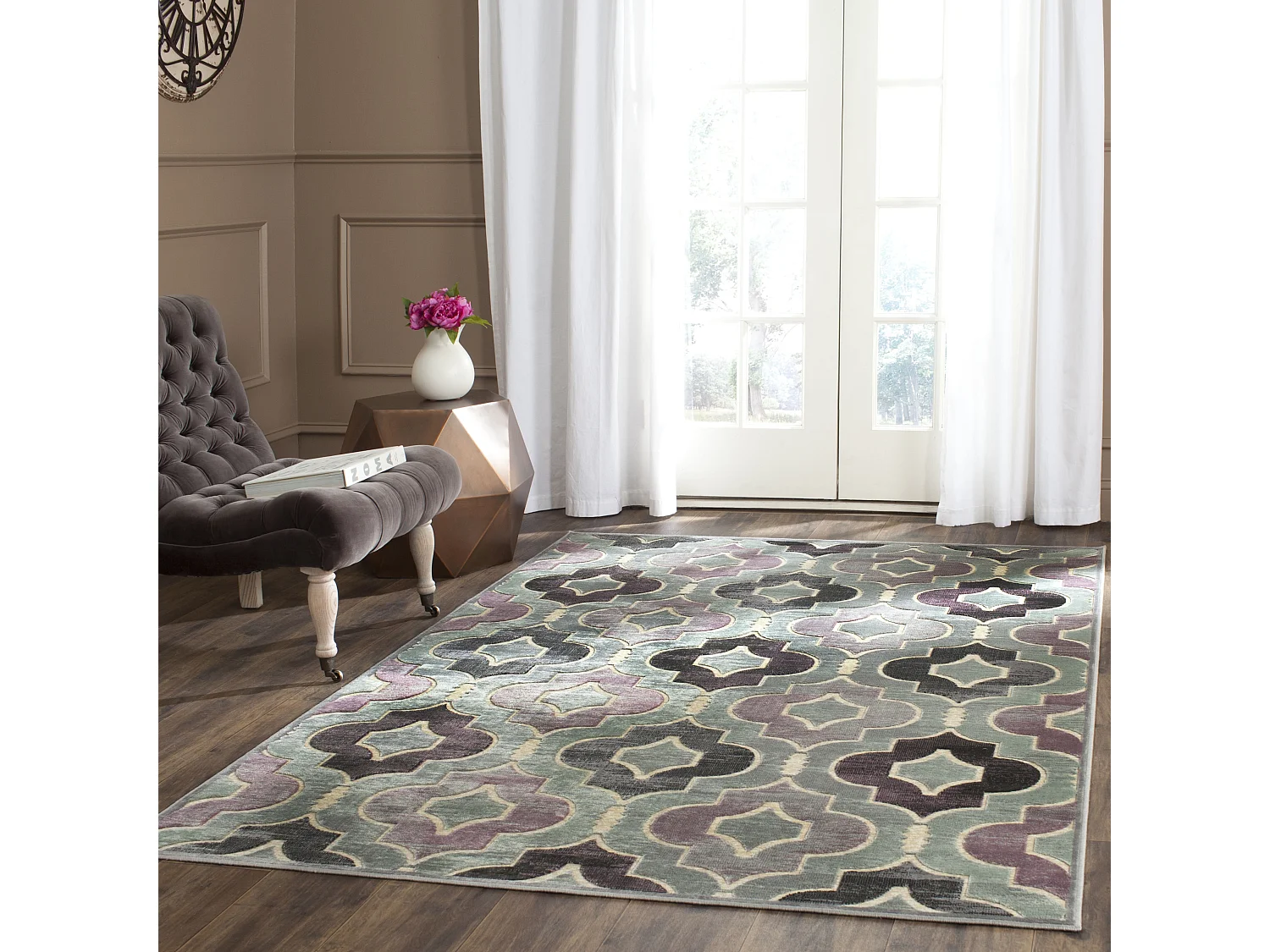 Tapis Gris/Multicolore 122 X 170 cm - Riva