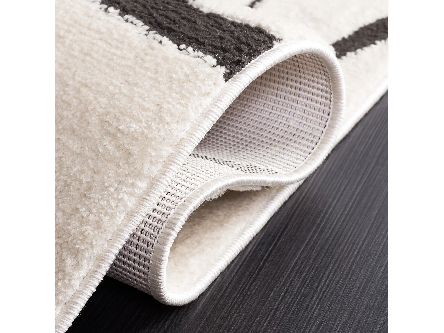 Tapis Ivoire/Noir 183 X 274 cm - Beatrix