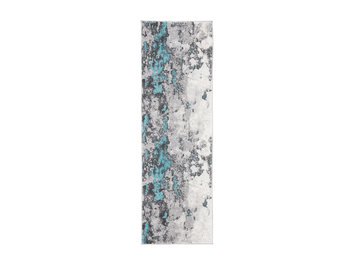 Tapis Turquoise/Gris 76 X 183 cm - Evelyn