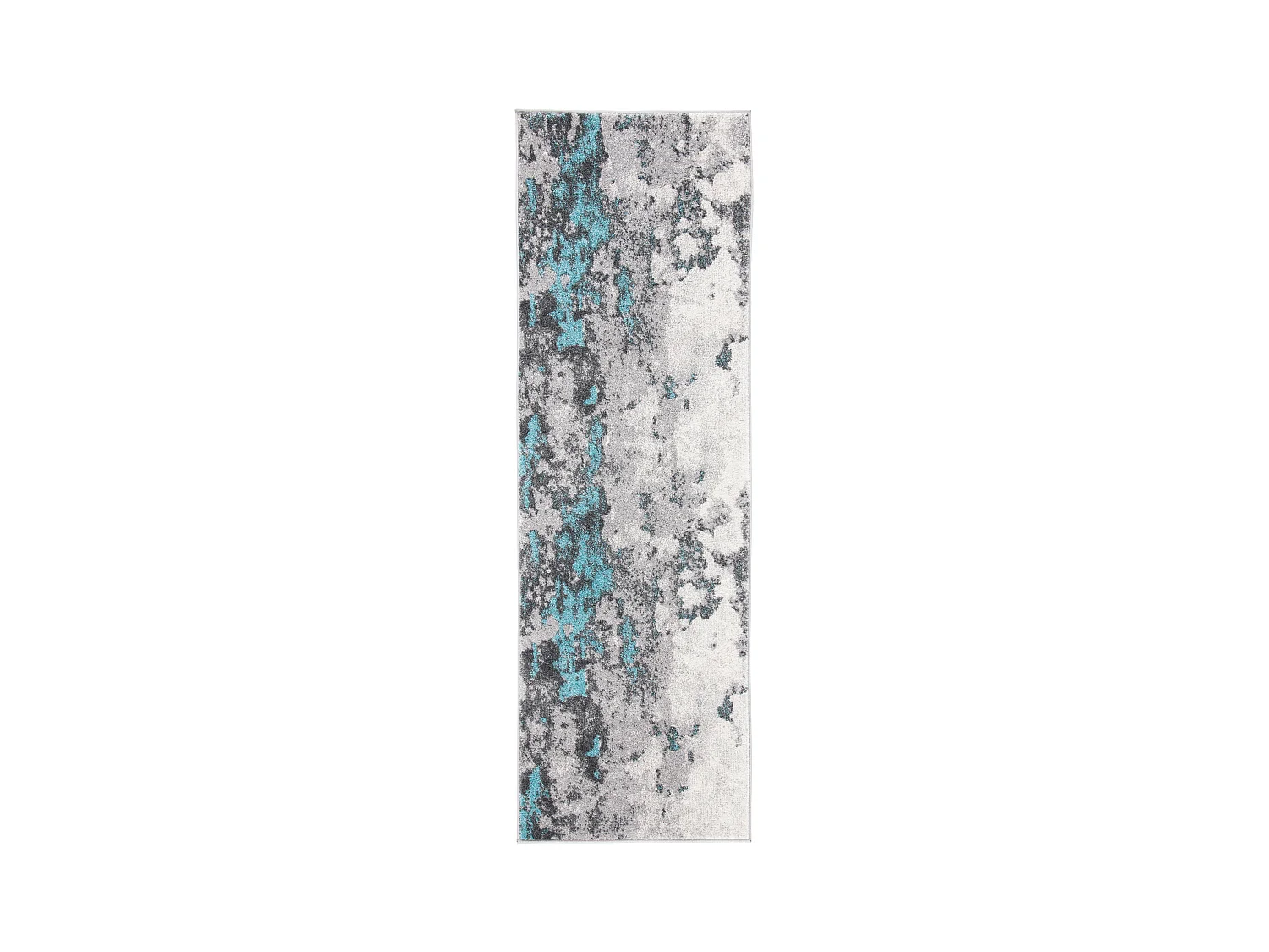 Tapis Turquoise/Gris 76 X 183 cm - Evelyn