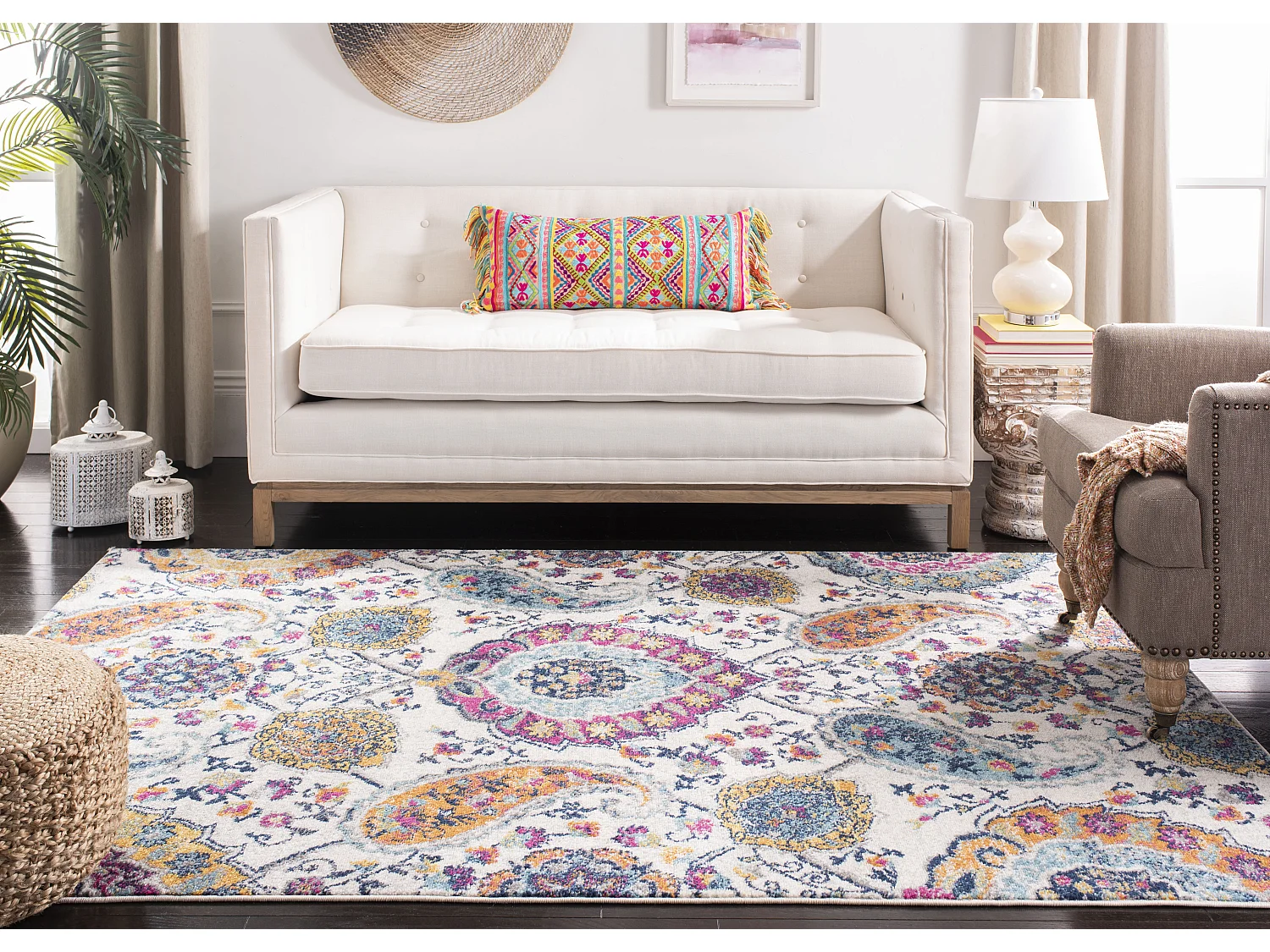 Tapis Neutre/Multicolore 155 X 229 cm - Mischa